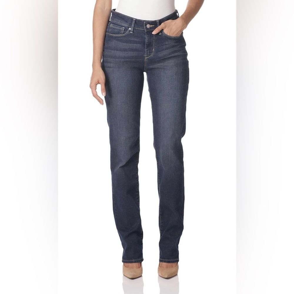 Signature by Levi Strauss Dark Blue Straight Leg Jeans -16 Long